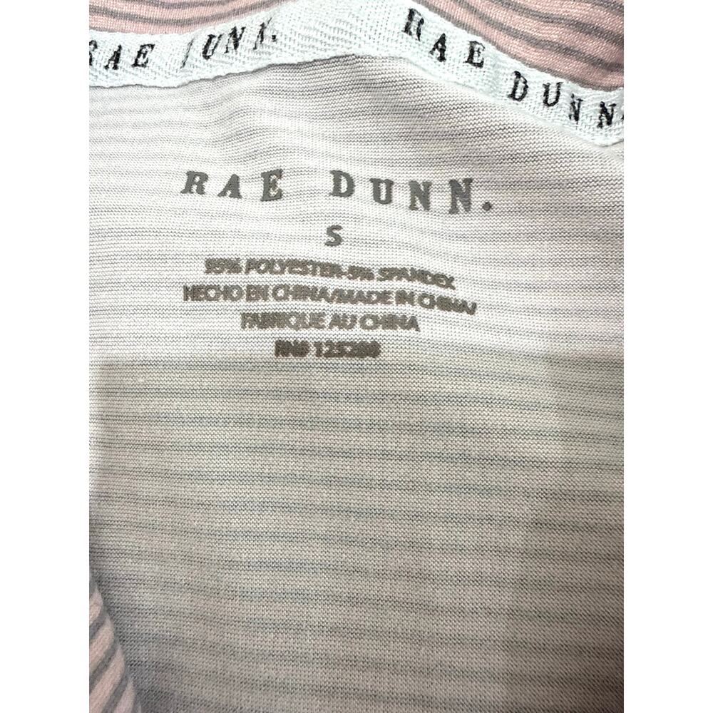 Rae Dunn Be Kind Pajama Set Pink Gray Stripe Top S Pants M Lounge - Picture 4 of 5